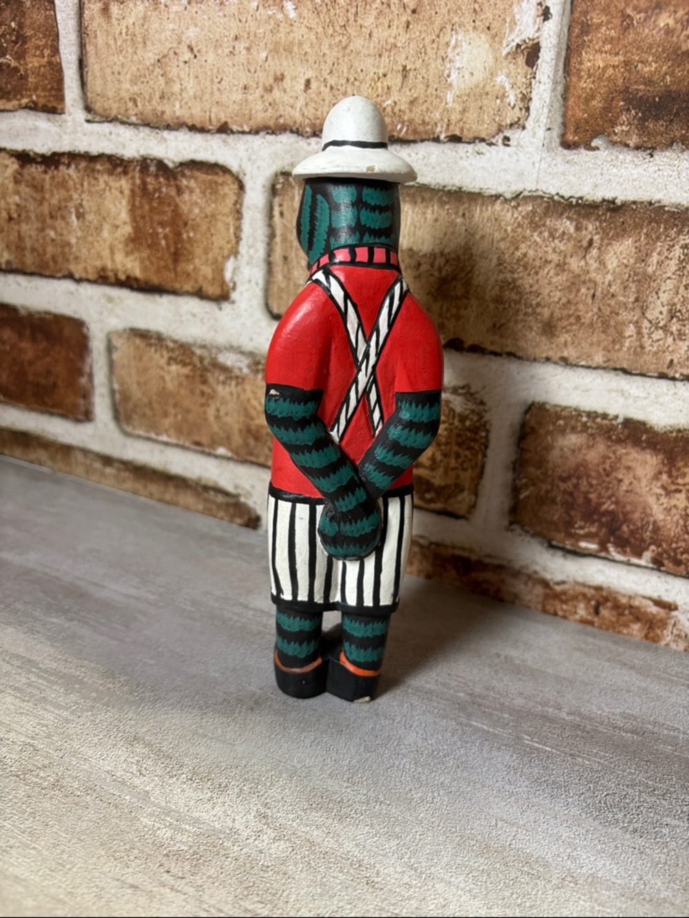 Duck Man Hand-Painted Decorative Bird Figurine in Red, Green & White #103 - Picture 5 of 10